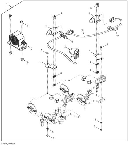 hooking up backup alarm on skid steer|john deere backup alarm bolt.